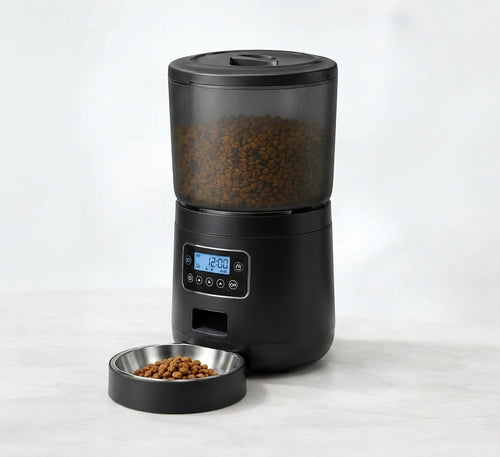 Distributeur de croquettes automatique pour chien et chat – Contenance de 4L en Acier Inoxydable avec Écran LCD.